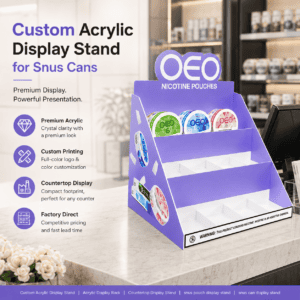 OEO Nicotine Pouch Acrylic Display