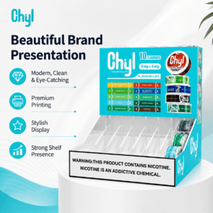 Chyl Nicotine Pouch Countertop Acrylic Display