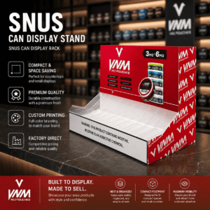 VNM Nicotine Pouch Countertop Acrylic Display