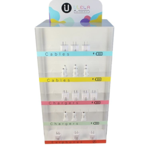 Acrylic Mobile Accessory Charging Cable Display Stand