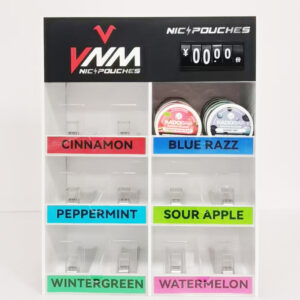 VNM Nicotine Pouch Acrylic Display with Pusher System