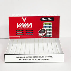 VNM Nicotine Pouch Countertop Acrylic Display