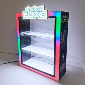 LUXE Hotbox Neon-Light Vape Acrylic Display Cabinet