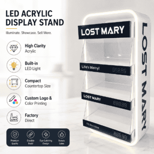 LOST MARY LED Vape Acrylic Display Cabinet