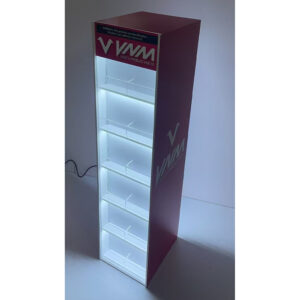 VNM Nicotine Pouches Acrylic Display with Pursher System and LED