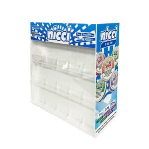 Nicci 3 Tiers Nicotine Pouch Acrylic Display with Pusher System