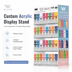 WAVE Multi-tier Acrylic Disposable Vape Display Stand