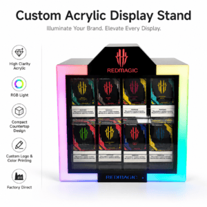 REDMAGIC LED Neon-Light Vape Acrylic Display Cabinet with Lock