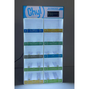 Chyl Nicotine Pouches Acrylic Display with Pursher System and LED