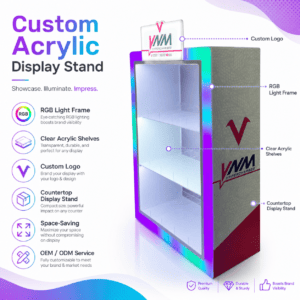 VNM Neon-Light Vape Acrylic Display Stand