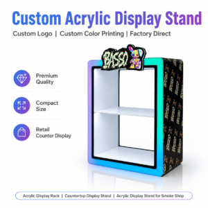 LED Neon-Light Vape Acrylic Display Cabinet with Lock
