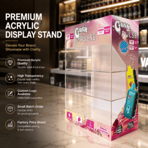 GUSH PULSE Vape Acrylic Counter Top Display Stand