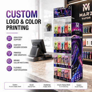 MARZ Vape Acrylic Counter Top Display Stand