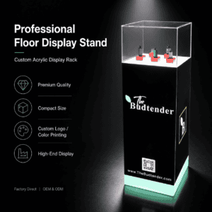 Vape Acrylic Floor Display Stand with LED