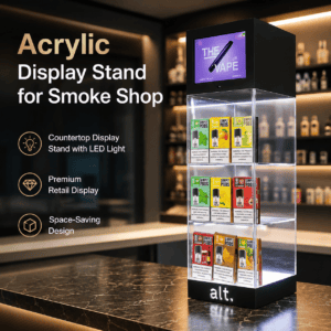 Vape Acrylic Display Stand with LCD Screen