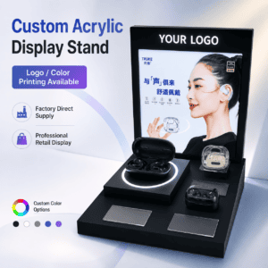 TRUKE Earbuds Acrylic Display Stand with LED Light