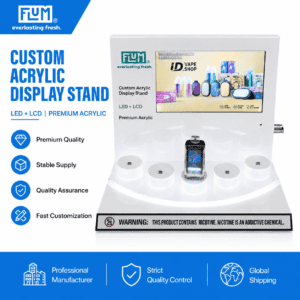FLUM Vape Acrylic Display Stand with LCD Screen