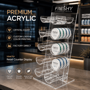 Freshy Nicotine Pouches Acrylic Display Stand