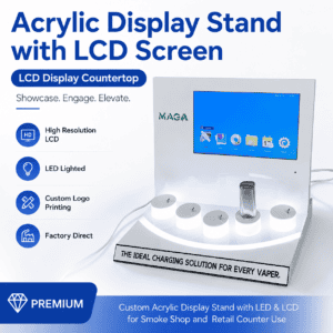 MEGA Vape Acrylic Display Stand with LCD Screen