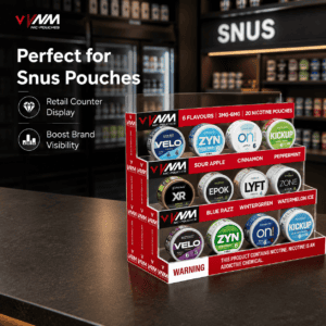 VNM Snus Nicotine Energy Pouches Display Stand