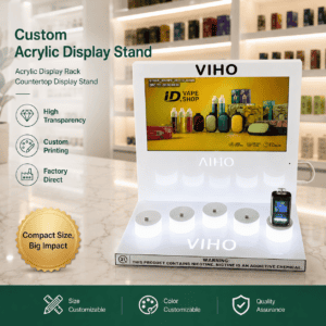 VIHO Vape Acrylic Display Stand with LCD Screen