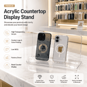 High Transparency Acrylic Phone Case Display Stand