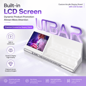 UTBAR Vape Acrylic Display Stand with LCD Screen