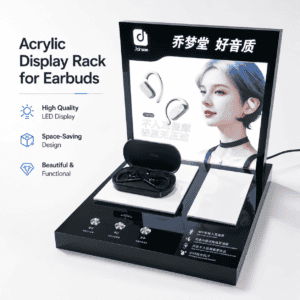 Jdream Earbuds Acrylic Display Stand with LED Light