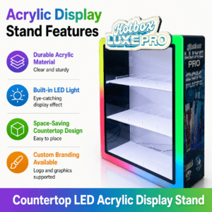 HOTBOX LUXE PRO Vape Acrylic Counter Top Display Stand