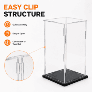 Easy Assemble Clear Acrylic Display Box for Action Figures Lego Toys Display