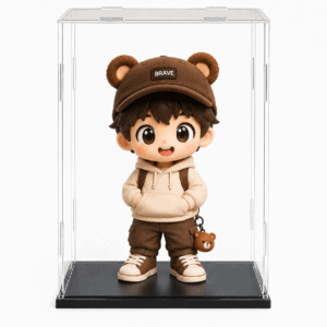Easy Assemble Clear Acrylic Display Box for Doll Toys